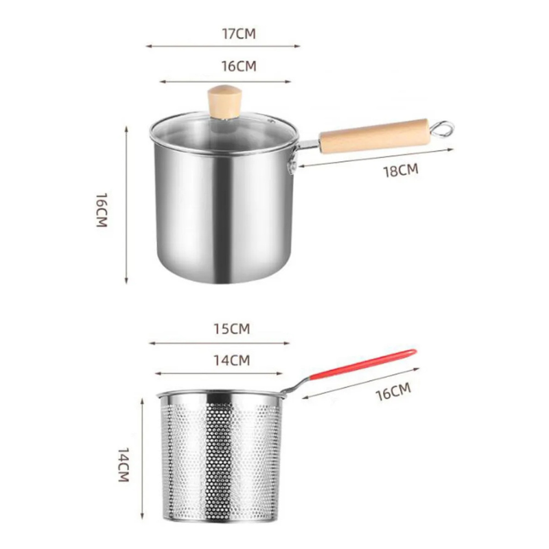 Olla Freidora Multifuncional Acero Inoxidable Con Filtro De Aceite