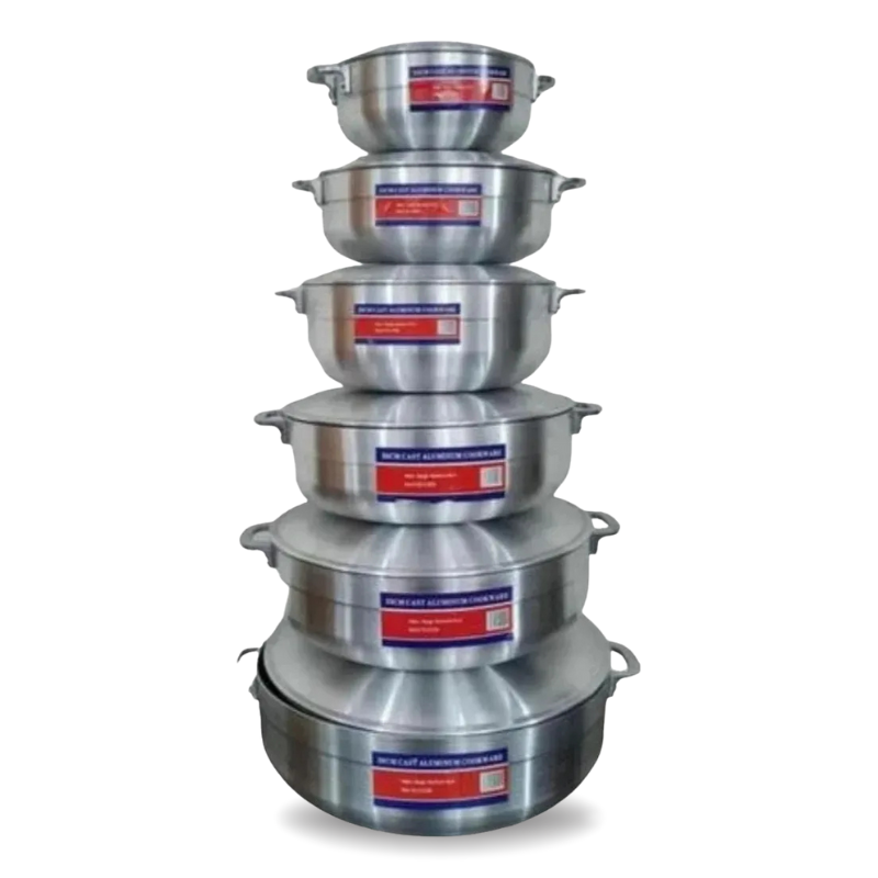 Juego Calderos Aluminio 12 Piezas Con Tapa Cocina Gas/Olla Fogón.