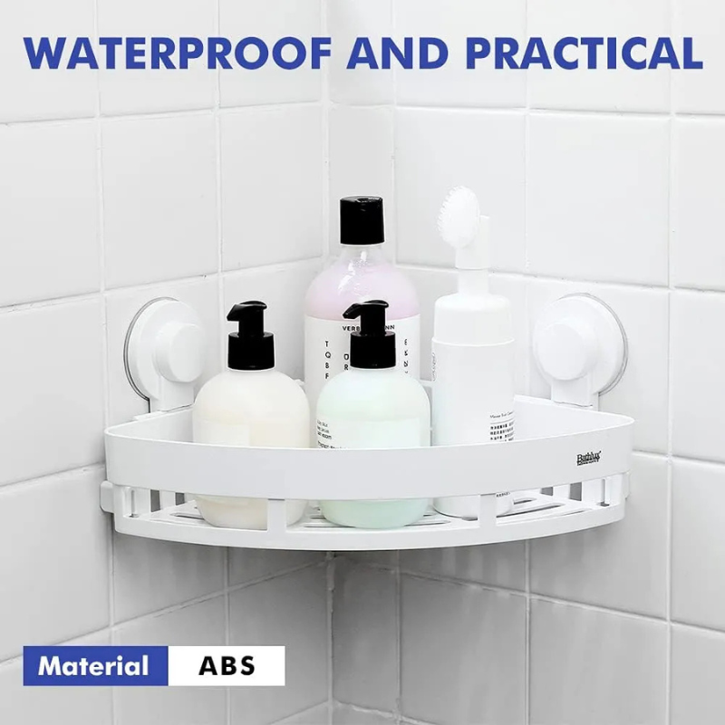 Organizador Para Baño Con Ventosa Succión Fuerte 4KG Estante Esquinero Sin Taladro