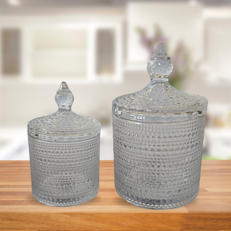 Set azucarero y cafetero de vidrio cristal 600 y 300ml