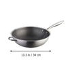 Wok Acero Inoxidable 34cm Antiadherente Panal Doble Asa Gas/Inducción