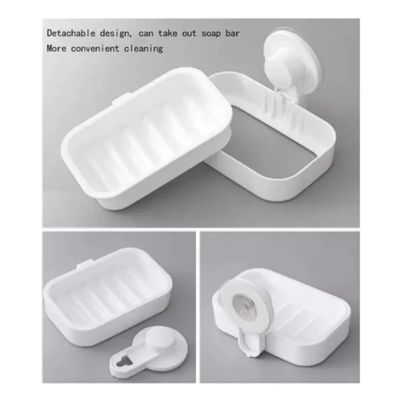 Jabonera Bathlux con Ventosa Fuerte Succión 2KG Antideslizante Para Baño