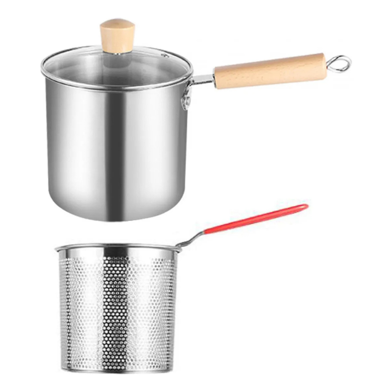 Olla Freidora Multifuncional Acero Inoxidable Con Filtro De Aceite