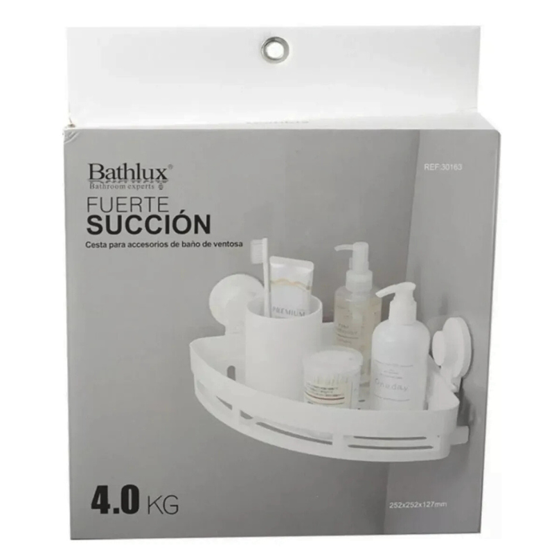 Organizador Para Baño Con Ventosa Succión Fuerte 4KG Estante Esquinero Sin Taladro